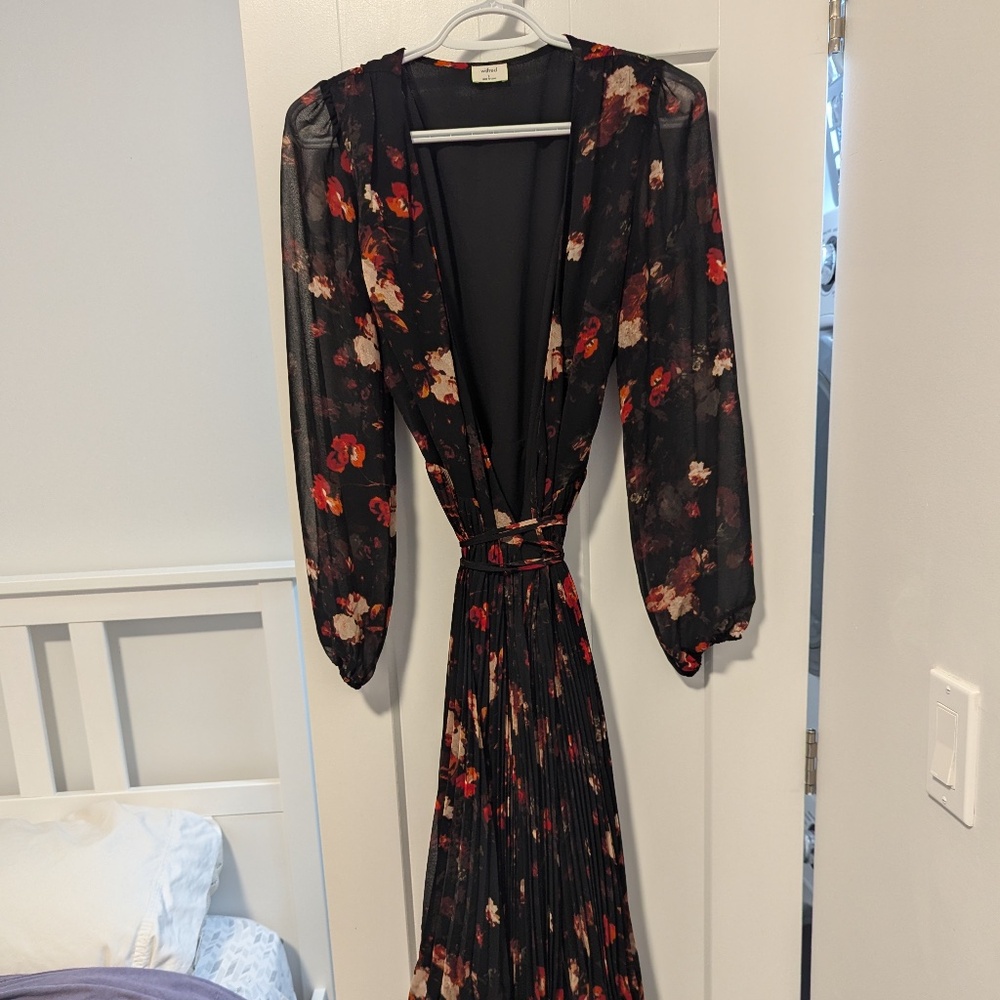 Wilfred pleated wrap dress